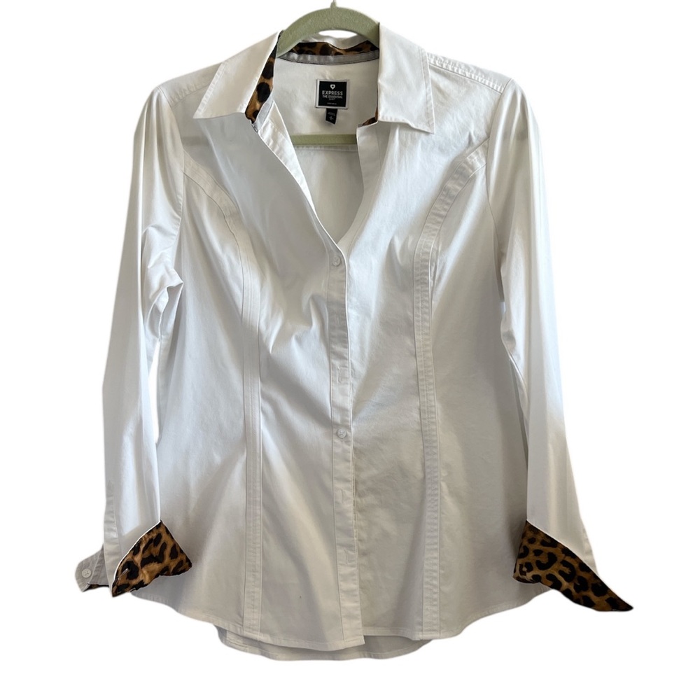 Express The Essential White Button Down Tailored … - image 1